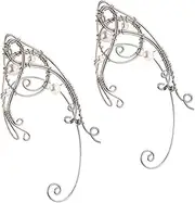 [WATIIFUFU] Ear Clip on Earrings 2pcs Flat Back Earring Hooks Ear Cuffs for Women Easy to Wear and Comfortable