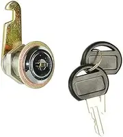 Romak 130390KA Chrome Plated Keyed Alike Cam Lock with 2 Set of Keys, 25 mm Size