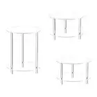 Clear Acrylic Side Table Clear End Table Small Round Table for Bathroom Home