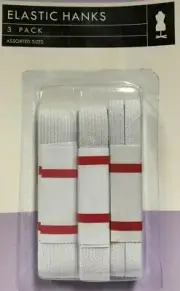 ELASTIC SEWING BAND 3 x SIZES MULTI PACK WHITE 7MM,13 MM,19 MM WIDE DRESSMAKING