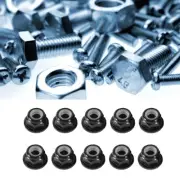 Anodized M4 Nylon Insert Hex Lock Nuts Aluminum Alloy 10 Self Locking