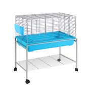 Rabbit Cage Hutch Indoor Hamster Enclosure Carrier - Blue