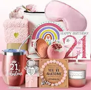 21st Birthday Gifts for Women, Her 21 Years Old Gift Ideas Happy Hamper Pamper Set Present Basket, Friends Sisters Wife Bestie Girlfriend Mum Born in 2004
