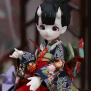 1/6 BJD Doll Resin Ball Jointed Doll Head + Eyes + Face Make up + Wig FULL SET