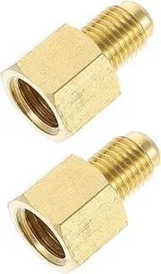 Anneome 2pcs Converter Vacuum Pump Conversion Tool for Air Conditioning Adapter Sturdy and Easy to Install Efficient Refrigeration Pump Accessory for Quick Connections