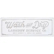 LVD Iron Laundry Service Sign/Signage Home Wall Hanging Decor 81x29cm White