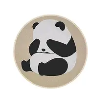 Plush Floor Rug, Cartoon Plush Rug, Decorative Animal Rug, Panda Door Mat, Cute Panda Rugs, Anti-Slip Round Door Mat, Panda Area Rugs Carpet, Animal Floor Mat Non-Slip for Living Room Decoration
