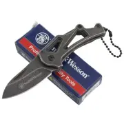Smith & Wesson S&W Keychain Framelock Folding Pocket Knife Black Stonewash