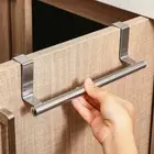 1X Over Door Tea Towel Holder Rack Bathroom Rail Cupboard Hanger Kitchen Hook
