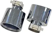 Car Exhaust Pipe Stainless Steel Black Plating 1pcs Tailpipe Modification Export Personalized Oval Thick 80mm Wide 120mm Muffler(70mm-120mm)