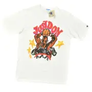 NEW Champion Just Don Basketball Collabor+Aid Men's White 100% Cotton T-Shirt L