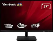 ViewSonic VA2732-H 27'' Full HD 1080p Eye Care Computer Monitor, IPS, 1ms, 100Hz, AMD FreeSync, Tilt Compatible, Frameless, Flicker-Free, VESA, HDMI VGA Port, Black, 3 Year Warranty