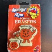 VTG 1983 Kool Aid Man Collectible Erasers New On Card