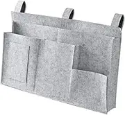 SWOOMEY Bedside Storage Organizer Storage Bag Bedside Organizer for Bed Sofa Hanging Bag Grey Bed Hanging Pockets Iron