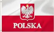 LARGE Polish Polska Flag, 3x5Ft Poland Polska Flags Banner For Indoor Outdoor Decoration of Canada Yards.Parade Or Express Mood