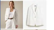 J.Crew $198 Womens Helena Blazer Stretch Linen White Size 4 BX793
