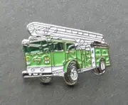 FIRE ENGINE FIREFIGHTER LADDER GREEN TRUCK LAPEL PIN BADGE 3/4 INCH