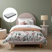Imogen King Single Bed Dusty Pink + Mattress Bundle