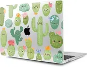 MEEgoodo for MacBook Pro 13 inch Case 2022 2021 2020 A2338 M2/M1 A2251 A2289 with Touch ID,Clear Laptop Hard Shell Cases with Keyboard Webcam Cover & Trackpad Film & Type C Adapter, Smiley Cactus