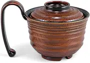 J-Kitchens Super Heat Resistant Grippy Bowl (Soup Bowl, Bowl, Wan, Lacquerware) (Lid), Tochiuchi Black, 5.4 x 4.0 x 3.3 inches (13.7 x 10.1 x 8.5 cm), Heat Resistant ABS Resin, Made in Japan,