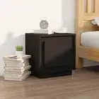 Bedside Table Nightstand Side Cabinet High Gloss White Engineered Wood vidaXL