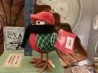 2018 Target Wondershop Bird Maus Holiday Plush Green Plaid Backpack Christmas