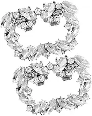 [Beavorty] 1 pair Sparkling Rhinestone Shoe Clips for Decoration Elegant Bridal Shoe Jewelry Accessories for Weddings Parties Special Occasions