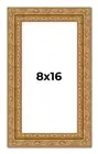 8x16 Frame Gold Ornate Solid Wood Picture Frame | 2 Inch Moulding Width | Firman