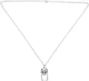 BESPORTBLE Skull Urn Necklace for Ashes Gothic Skeleton Pendant with Openable Design Glass Memorial Cremation Jewelry for Pet Ashes Hair Keepsake Durable Unique Remembrance
