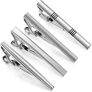 [KUHBDIE] Silver Men's Business Tie Clip Set Copper Clip Collar Clip Casual Daily Work Best Man Party