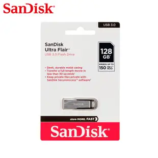 SANDISK 128G CZ73 Ultra Flair USB 3.0 隨身碟 高達150MB/s傳輸 廠商直送