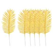 Gold Palm Leaves 6pcs Artificial Palm Leaves Faux Palm Fronds, Style 7