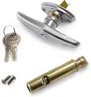 Trash Chute T Handles and Laundry Chute Door Latch kit with V Spindle for Bottom & Side Hinged Doors. Compatible Handle Hardware Parts by Pro Chutes