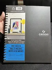Canson Mixed Media Paper, Wirebound Pad, 9”x12”, 30 Sheets, 138lbs