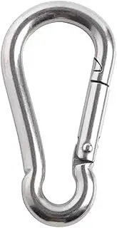 Carabiner Clips, Heavy duty hooks, 1/2/5Pcs 304 Stainless Steel Spring SnapQuick Link Lock Ring Hook Snap Shackle Chain Fastener Hook(M4(1),1pc)