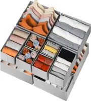 Drawer Organizer for Clothing, 12 Pack Sock Underwear Drawer Organizer Bins, Fol