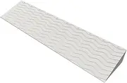 OUKEJNM 3" Rise Threshold Ramp Doorway, Rubber Wheelchair Ramp for Home Steps/Door, 39" Wide Curb Ramp, Non-Slip Textured Surface(White,0.98" Rise/99 * 8 * 2.5cm)