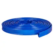 Rural Max 4-Bar Pressure PVC Lay Flat Water Discharge Hose 1.5"x100m Roll Blue