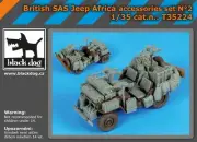Black Dog T35224 1 35 British SAS Jeep Africa Accessory Set (for Tamiya)