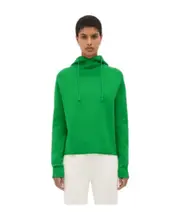 Wool-blend hooded pullover XS Green