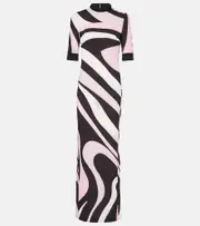 [Pucci] Pucci Iride cady maxi dress AU 6 multicoloured