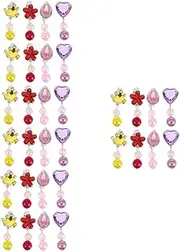 Totority Sets Gold Flat Back Hoop Earrings for Girls Hypoallergenic Clip Dangle Earrings Non-pierced Girls Jewelry Pairs