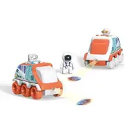 2 Probe Rovers 3 Minifigures Set Space Assembly Toys DIY Rocket Spaceship with Light Music Projection Science Education Toy for Ages 7 and Up