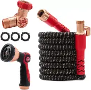 **Copper Head 50FT Expandable Hose – No-Kink, 360° Swivel, Ultra Durable**