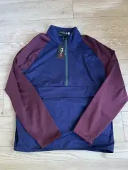 $168 Ralph Lauren RLX Navy/Red 1/4 Zip Golf Performance Pullover Men's Size XXL