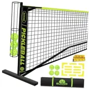 Pickleball Set - 22FT Regulation Size Portable Net, 4 Pickle Balls, Court