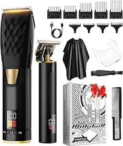 Waking Forest Hair Clippers for Men, Barber Clippers and Trimmer Set, Mens Cordless Hair Clippers