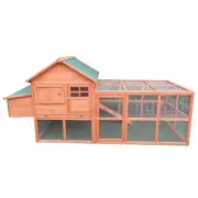 Brand New 2.5M long X-LARGE Chicken Coop Hen house Chook Hutch Cage RUN P062