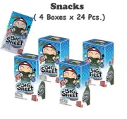4 Boxes Fried Seaweed Big Sheet Crispy Snack Seafood Flavor Delicious 24 Pcs.