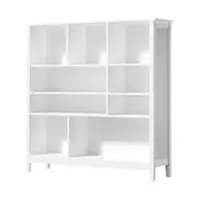Oikiture Bookshelf Bookcase Display Shelf 4-Tier Storage Cabinet White